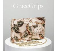 Elegante Borsa Clutch da Sera Multicolore con Patchwork di Foglie e Fiori, Borsa Ricamata, Borsa a Busta con Tracolla a Catena, Adatta per Ragazze da Festa, Sposi, Studenti Universitari, Giovani Profe