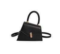 Elegante borsa con fibbia in tinta unita Borsa alla moda PU Tote Bag Minimalisti Borsa alla moda Mostra la tua persona Charm Fibbia Tote Bag Versatile e pratico Elegante Spalla Moda Avanti, Nero , One