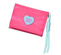 Elegante borsa corta in PU con combinazione di colori caramella tasche per carte integrate e finestra di identificazione trasparente per le donne portafoglio carino alla moda per ragazze, C, Bellezza