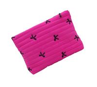 Elegante borsa cosmetica Bowknot multifunzionale Bowknot fantasia del supporto del trucco sacchetti per la conservazione ordinata e pulita, Rosso rosato