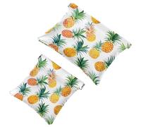 Elegante borsa da 2 pezzi con frutto tropicale di ananas, 1121: borsa per il trucco impermeabile per donne in viaggio, Multicolore, A：7.1x5.8in/18x14.8cm，B:4.7x4.5in/12x11.5cm