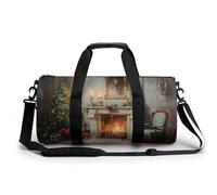 Elegante borsa da palestra per camino, da viaggio, per donne, uomini, cilindrica, borsa da allenamento sportiva, con tracolla