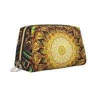 Elegante borsa da viaggio in pelle per cosmetici, modello Chakra del terzo occhio, borsa per trucco impermeabile borsa da toilette, organizer con cerniera per gioielli da donna, cosmetici, S