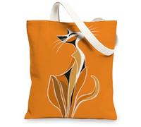 Elegante borsa di totalizzatore della tela, borse della spesa riutilizzabili artistiche, borse arancioni leggere della tracolla 33x15 pollici