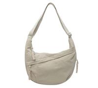 Elegante borsa dumpling da donna con scomparti multipli - Borsa a tracolla alla moda di grande capacità, borsa a tracolla mezza luna, tracolla regolabile, borsa da viaggio ideale, bianco,