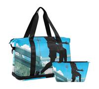 Elegante borsa grande per giocatore di basket borsa da viaggio per il fine settimana con cinturino regolabile per viaggiare impermeabile, elegante giocatore di basket, 1 taglia, Elegante giocatore di