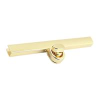 Elegante borsa in metallo 9,5 CM Twist Turn chiusura per borse di ricambio e accessori borsa artigianale accessorio chiusura fatta a mano, Oro chiaro, One Size