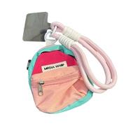 Elegante borsa in miniatura, elegante portamonete in miniatura, resistente all'acqua, multiuso, con cordino, in nylon morbido, Colore 2, Bag short rope brace