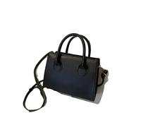 Elegante borsa nera con doppi manici, a tracolla chic, piccola alla moda retrò, compatibile for donne e ragazze for uso quotidiano, lavoro, feste(A)