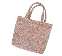 Elegante Borsa Per Acquirente Cotone Trapuntato Con Disegni Floreali Con Spalla Capacità Borseggiata Imbottita La Spalla Floreale Uso Quotidiano