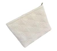 Elegante borsa per il trucco a conchiglia per la routine quotidiana spaziosi scomparti pratici in poliestere trapuntato borse per costumi da viaggio borsa a forma di, Grande