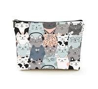 Elegante borsa per il trucco Borsa per cosmetici da viaggio in lino da donna Borsa per organizer per trucchi durevole, divertente personaggio dei cartoni animati, per donne/uomini