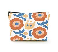 Elegante borsa per il trucco Borsa per cosmetici da viaggio in lino da donna Borsa per organizer per trucco durevole, fiori giocosi in stile Matisse, per donne/uomini