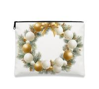 Elegante borsa per il trucco, con corona dorata, borsa da viaggio per cosmetici da donna, piccola borsa portatile in tela con cerniera, borsa da toilette per la cura della pelle delle vacanze, Oro