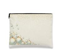 Elegante borsa per il trucco scintillante, con design a goccia color oro e trasparente, astuccio da viaggio per donne, piccola borsa portatile in tela con cerniera, borsa da toilette per la cura della