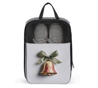 Elegante borsa per scarpe da golf con decorazione a forma di campana di Natale, per viaggi e uso quotidiano, anti-polvere, porta scarpe da golf