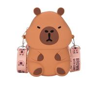 Elegante borsa per soldi in silicone Capybara comoda borsa rotonda portamonete borse a tracolla per bambini borsa a tema animale portafoglio, Stile 02, Bellezza di massa