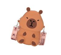 Elegante borsa per soldi in silicone Capybara comoda borsa rotonda portamonete borse a tracolla per bambini a tema animale portafoglio portamonete Capybara, Stile 02