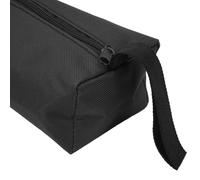 Elegante borsa porta attrezzi in tela con cerniera e cinturino da polso per un facile trasporto, ideale per i professionisti.