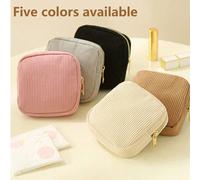 Elegante borsa portasalvattini in velluto a coste - Portatile e durevole, con chiusura lampo, disponibile nei colori rosa, grigio, nero e beige, ideale per i viaggi e l'uso quotidiano. Accessorio da v