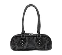 Elegante borsa spaziosa borsa a tracolla retrò stile punk borsa ascellare per pendolari quotidiani e riunioni sociali borsa giapponese, Nero , One Size