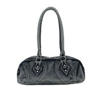 Elegante borsa spaziosa borsa a tracolla retrò stile punk borsa ascellare per pendolari quotidiani e riunioni sociali borsa giapponese, Blu, One Size