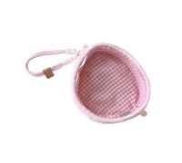 Elegante borsa trasparente a forma di cubi con divertenti stampe di frutta piccole borse per bambole portaoggetti portatile per uso quotidiano e viaggio frutta trasparente