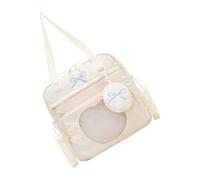 Elegante borsa trasparente oversize alternativa resistente agli strappi borsa a tracolla in nylon borsa a tracolla per e pendolari anime trasparente, Beige, One Size