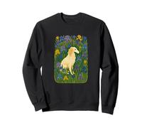 Elegante Borzoi con fiori di iris per amanti dei cani arte floreale Felpa