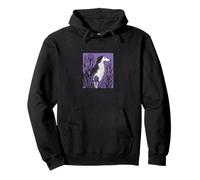 Elegante Borzoi con fiori di iris per amanti dei cani arte floreale Felpa con Cappuccio