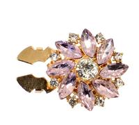 Elegante bottone a forma di fiore con cristalli per l'abbellimento dell'indumento disponibile in più colori aggiuntivi selettori di abbigliamento