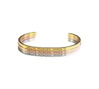 Elegante bracciale in argento, oro o oro rosa con mantra e incisione, 2 misure, silber/Größe XS-S, Acciaio inossidabile, 0