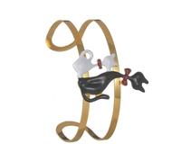 Elegante bracciale rigido in acciaio inox a forma di farfalla, regolabile, aperto per regali leggeri compleanni o anniversari, accessorio casual per feste, Misura unica, come descritto