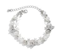 Elegante braccialetto a forma di stella, fatto a mano, da fiaba, per l'uso quotidiano, elegante ciondolo, Taglia unica, come descritto