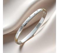 Elegante braccialetto rivestito in oro rosa con cristalli di zirconia taglio dinamico a stella per uso quotidiano (2)