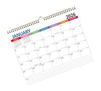 Elegante calendario 2026 da appendere alla parete con materiali in carta Thich con inchiostri amichevoli per la casa o decorazioni calendario con marcatura data