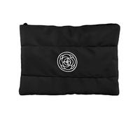 Elegante Camelia Fiore Modello Trucco Frizioni Donne Alla Moda Trapuntato Grande Capacità Puffer Cosmetic Bag Organizzatori Imbottito Sacchetto Cosmetico, Nero , Bellezza di massa