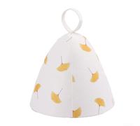 Elegante cappello da sauna per la protezione del bagno, in feltro ispessito per il comfort, perfetto per vapore e doccia, flessibile per tutte le dimensioni della testa (Ginkgo)