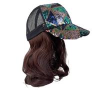 Elegante cappello da sole a becco d'anatra realistico parrucche sintetiche per capelli sintetici collega il baseball per gli appassionati di moda parrucche in fibra ad alta temperatura cappello