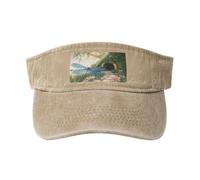 Elegante cappello da sole da donna con visiera a tesa larga, perfetto per estate, golf e giardinaggio libellule in Candy Land nero, Naturale, Taglia unica