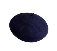 Elegante Cappello Di Inverno Del Berretto Di Lana Di Colore Solido Per Il Calore Di Viaggio Vintage Pittore, blu navy, M52-54CM