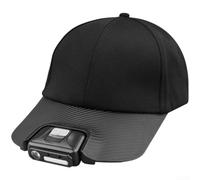 Elegante cappello di sicurezza con torcia a LED integrata e pannelli in rete traspirante per il personale di magazzino e i meccanici, offre una protezione leggera della testa in spazi di lavoro al