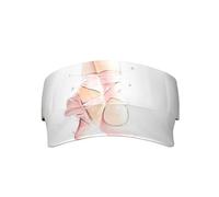 Elegante cappello unisex con visiera parasole per adulti con stampa golf bianco e nero - regolabile, leggero, per uomo e donna, Scarpe da balletto, Taglia unica