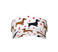 Elegante cappello unisex con visiera parasole per adulti, regolabile, leggero, per uomo e donna, Bassotti romantici, Taglia unica