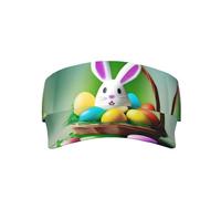 Elegante cappello unisex da spiaggia con due ananas stampa mare adulto protezione solare visiera cappello - regolabile, leggero, per uomo e donna, Gioia di Pasqua, Taglia unica