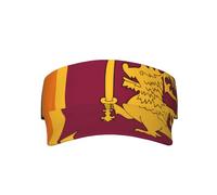 Elegante cappello unisex da spiaggia con due ananas stampa mare adulto protezione solare visiera cappello - regolabile, leggero, per uomo e donna, Bandiera dello Sri Lanka, Taglia unica