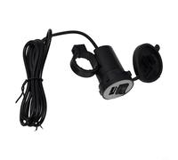 Elegante caricatore USB per telefono da moto, 12 V, impermeabile, accessorio di ricarica rapida (rosso)