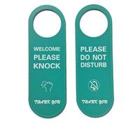 Elegante cartello in pelle con scritta in inglese "Do Not Disturb", per ufficio, funzionale per migliorare l'efficienza lavorativa (verde)