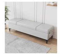 Elegante cassapanca ottomana imbottita in finta pelle, 80 cm, ideale per camera da letto, soggiorno e ingresso, soluzione salvaspazio dal design moderno