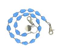 Elegante catena a forma di teschio in acrilico blu per pantaloni versatile accessorio in metallo adatto per gli amanti della moda hip hop e punk